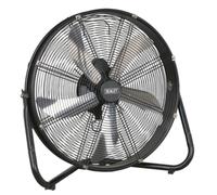 Sealey Industrial High Velocity Floor Fan - 230 V/20" - 3 Speed Settings - Black