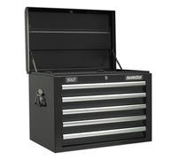 Sealey Top Chest 5 Drawer With Ball Bearing Runners Tool Storage Black AP26059TB