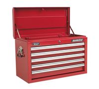 Sealey Top chest 5 Drawer with Ball Bearing Slides Red AP33059