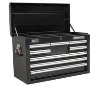 Sealey Top Chest 8 Drawer With Ball Bearing Runners Tool Storage Black AP33089B