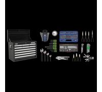 Sealey AP33109BCOMBO Topchest 10 Drawer - BB Runners - Black With ...