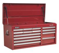 Sealey Topchest 14 Drawer With Ball-Bearing Slides Heavy-Duty - Red Ap41149