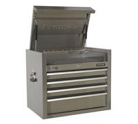 Sealey Topchest 4 Drawer 675mm Stainless Steel Heavy-Duty - Part No. PTB66004SS