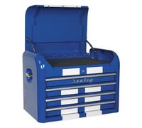 Sealey Premier Retro Style Topchest 4 Drawer Blue with White Stripes AP28104BWS