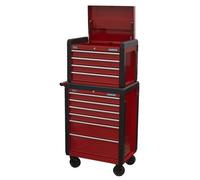 Sealey Topchest 4 Drawer & Rollcab 6 Drawer Combination Ap3410Stack