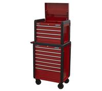 Sealey Topchest 4 Drawer & Rollcab 7 Drawer Combination Ap3411Stack