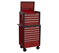 Sealey Topchest 4 Drawer & Rollcab 7 Drawer Combination - AP3411STACK