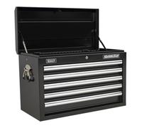 Sealey Topchest 5 Drawer with Ball Bearing Runners - Black Tool Chest AP33059B