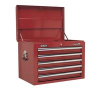 Sealey Topchest 5 Drawer With Ball-Bearing Slides - Red Ap26059T