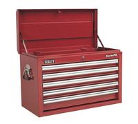 Sealey Topchest 5 Drawer With Ball-Bearing Slides - Red Ap33059