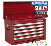 Sealey Topchest 5 Drawer with Ball Bearing Runners - Red Tool Chest AP33059