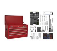 Sealey American Pro Topchest 5 Drawer - Red & 230pc Tool Kit -AP225COMBO
