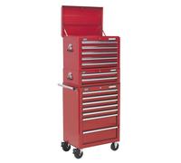 Sealey Topchest, Mid-Box & Rollcab Combination 14 Drawer with Ball-Bearing Slide