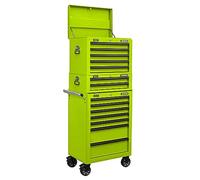 Sealey APSTACKTHV Topchest Mid-Box & Rollcab Combination 14 Drawer With Ball-Bearing Slides - Green