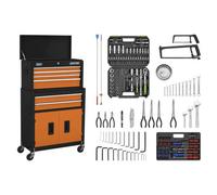 Sealey Topchest Rollcab 6 Drawers Orange Black Tool Kit 170 Pieces Ap22Ocombo