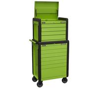 Sealey Topchest & Rollcab Combination 11 Drawer Push-To-Open Hi-Vis Green APPDST