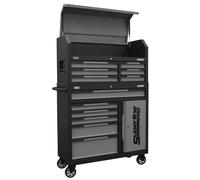 Sealey Topchest & Rollcab Combination 12 Drawer 1 Door Cupboard Grey AP1080GR
