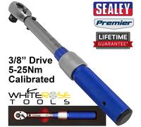 Sealey STW902 3/8"Sq Drive Torque Wrench Micrometer Style 5-25Nm - Calibrated