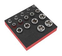 Sealey Torx P EPR Socket Set 5 Sided 1/4", 3/8" & 1/2"D 16pc Boxed SX096