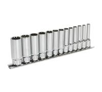 Sealey AK69813D Socket Set 13Pc Deep 1/4inSq Drive Total Drive®