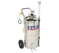 Sealey Air Operated Fuel Drainer TP200S – 40L Stainless Steel