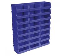 Sealey TPS124B Plastic Storage Bin 105 X 85 X 55Mm - Blue Pack Of 24