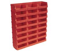Sealey TPS124R Plastic Storage Bin 103 x 85 x 53mm - Red Pack of 24