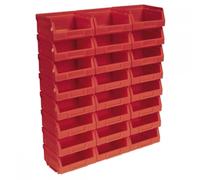 Sealey TPS124R Plastic Storage Bin 105 X 85 X 55Mm - Red Pack Of 24