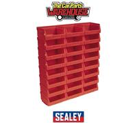 Sealey Plastic Storage Bin 103 x 85 x 53mm RED Pack of 24