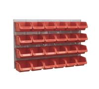 Sealey Tps130 Bin And Panel Combination 24 Bins Shockproof Garage Shed Storage