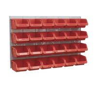 Sealey TPS130 Bin & Panel Combination 24 Bins - Red