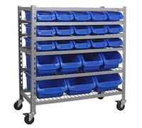Sealey Tps22 Mobile Bin Storage System 22 Bins