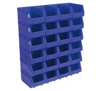 Plastic Storage Bin 150 x 240 x 130mm - Blue Pack of 24