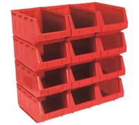 Sealey TPS324R Plastic Storage Bin 150 X 240 X 130Mm - Red Pack Of 24