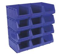 Sealey Tps412B Plastic Storage Bin 209 X 356 X 164Mm - Blue Pack of 12