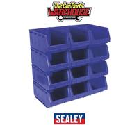 Sealey Plastic Storage Bin Tps412B 209 x 356 x 164 mm Blue Pack of 12