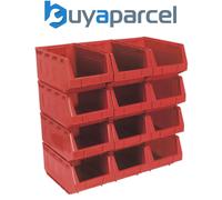 Sealey Plastic Storage Bin TPS412R 210 x 355 x 165 mm Red Pack of 12