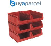 Sealey Plastic Storage Bin TPS56R 310 x 500 x 190 mm Red - Pack of 6