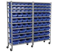 Sealey TPS72 72 Bin Mobile Bin Storage System