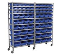 Sealey TPS72 Mobile Bin Storage System with 72 Bins