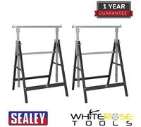 Sealey Trestle Fold Down Telescopic 200kg Capacity Pair Table Bench Workshop