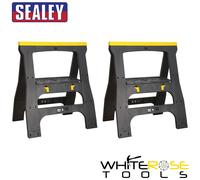 Sealey Trestles Heavy-Duty Folding Composite Table Bench Workshop