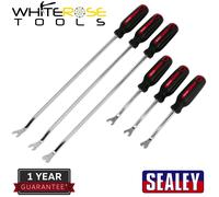 Sealey Trim Clip Tool Set 6pc Automotive Garage Removal Long Short
