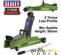 Sealey Trolley Jack 2 Tonne Low Entry Short Chassis Green Car Lift Heavy Duty