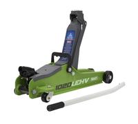 Sealey Trolley Jack 2 Tonne Low Profile Short Chassis - Hi-Vis Green 1020LEHV