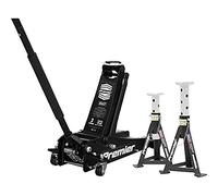 Sealey 3040ABCOMBO Trolley Jack 3T & Axle Stands (Pair) 3T Per Stand Combo