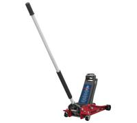 Sealey Trolley Jack Low Entry with Rocket Lift 3 Tonne Red