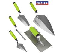 SEALEY TROWEL SET 5PC PLASTERING SOFT GRIP TRADESMAN BRICK POINTING S01300