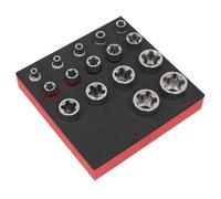 Sealey Trx-P* Epr Socket Set 1/4in 3/8in & 1/2inSq Drive 16Pc