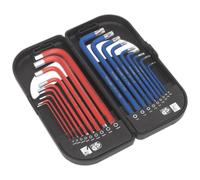 Sealey Trx-star and Ball-end Hex Key Set 18pc Long Anti-slip